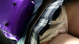 [upskirt2733 upside-down JK] Pink Satin P is photographed in the train waiting line, plump thighs are erotic restless miniskirt JK