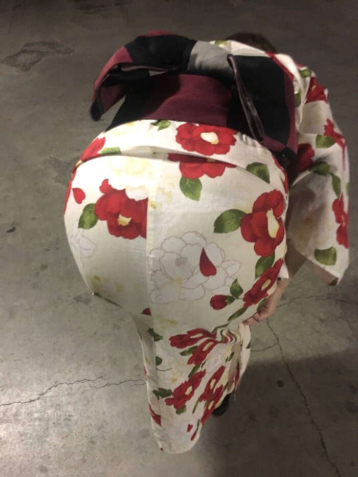 Erotic image looking at the yukata buttocks 9th image