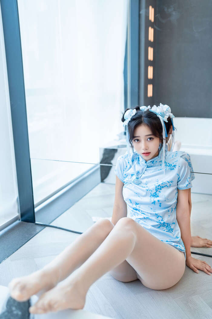 XiuRen Xiuren.com Uncensored Shi An An Shi An An - R18 Xiuren.com Model Chunli Blue and White Porcelain (91P) 58th image