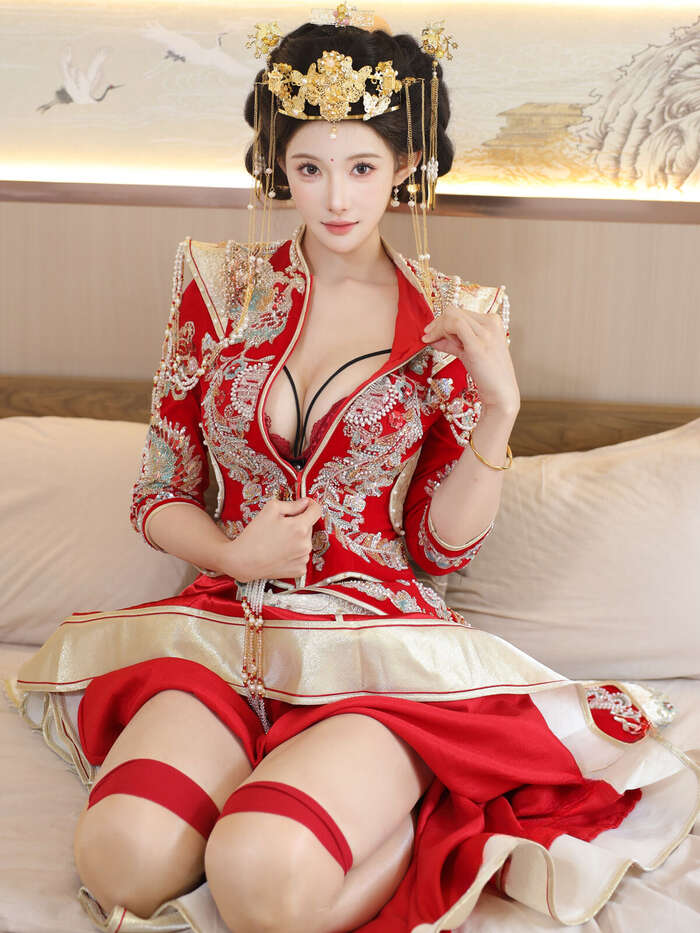 XiuRen秀人网 Uncensored Li Shuang Er 梨霜儿 - R18 秀人网模特 秀禾服 Part02 (57P) 10th image