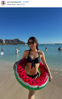 [Image] Daughter of a former professional baseball player, talked about as too god style wwww Airen Hosokawa, bikini shot during Softbank's championship trip is very popular!!