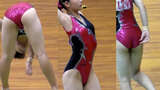 [eros2767] A beautiful ponytail girl whose tight leotard digs into her crotch and buttocks and exposes her erotic body