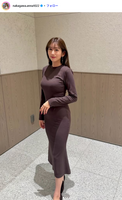 [Image] Former NHK Anna Nakagawa's body line, real Fujiko Mine is a hot topic ww www The tight dress with a clear bust line is a great response!!