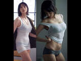 Model and professional mahjong player Saka Okada (31) Underwear is see-through