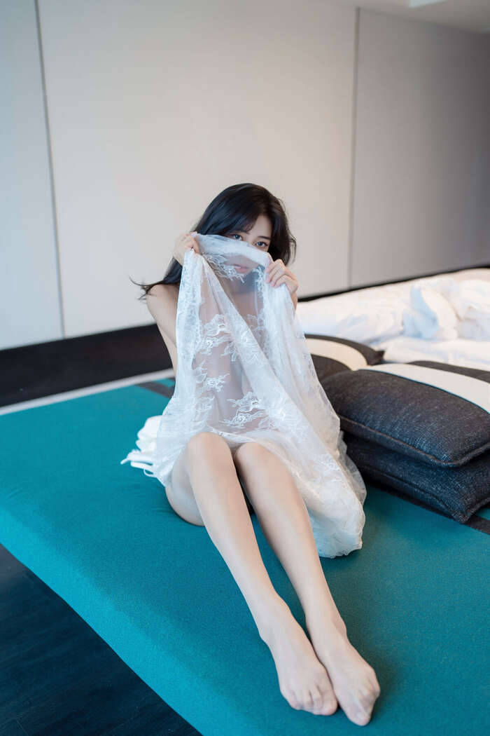 XR Uncensored Shi An An Shi An An - R18 Xiu Ren Network Model White Lace Long Skirt VS No Liner Shredded Meat Part02 (47P) 25th image
