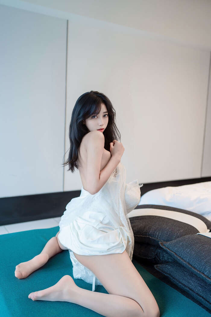 XR Uncensored Shi An An Shi An An - R18 Xiu Ren Network Model White Lace Long Skirt VS No Liner Shredded Meat Part02 (47P) 9th image