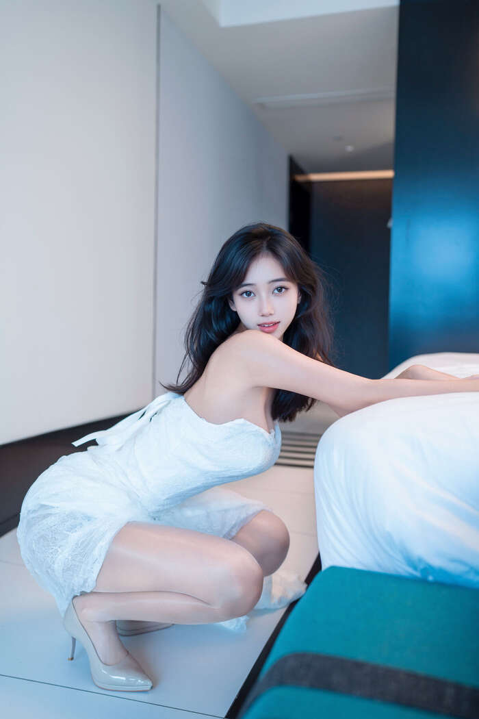XR Uncensored Shi An An Shi An An - R18 Xiu Ren Network Model White Lace Long Skirt VS No Liner Shredded Meat Part01 (48P) 11th image