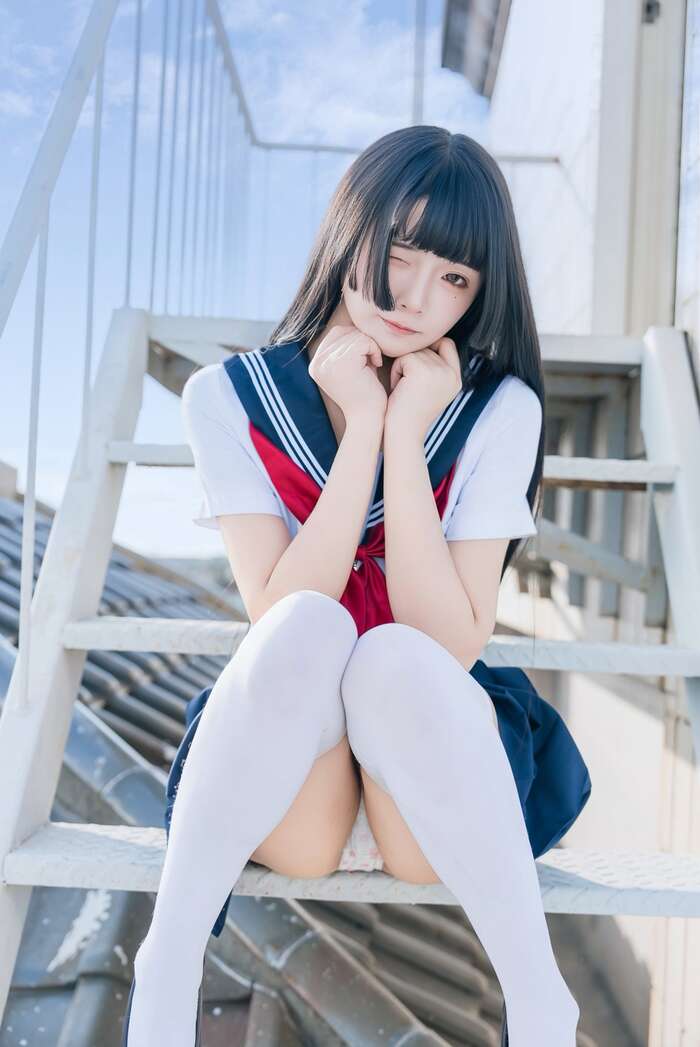 The amount of sperm when dressed in an erotic arranged sailor suit is abnormal! Uniform Cosplay Image Vol.3 49th image