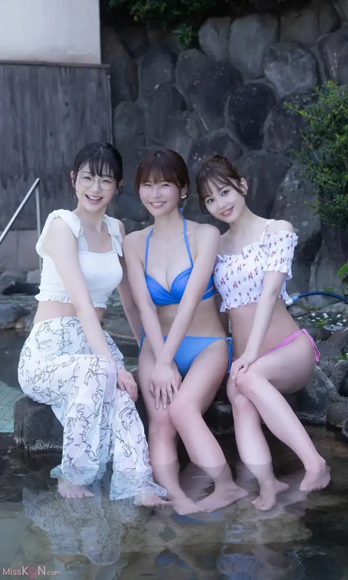 Kasumi Hasegawa (長谷川かすみ) & Yui Ito (伊藤優衣) & Yuki Mizuhara (水原ゆき):【デジタル限定】『俺達のあざす。』写真集「会社の同僚3人と社員研修で温泉旅館に来た結果」 (週プレ PHOTO BOOK) (82 photos) 12th image