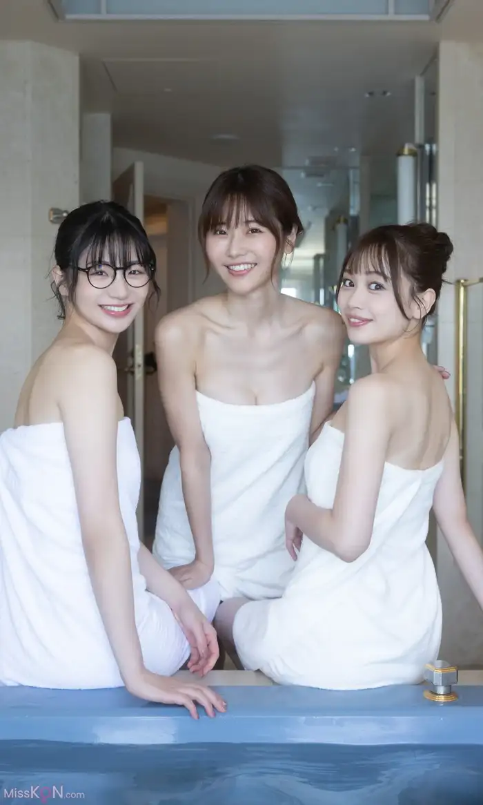 Kasumi Hasegawa (長谷川かすみ) & Yui Ito (伊藤優衣) & Yuki Mizuhara (水原ゆき):【デジタル限定】『俺達のあざす。』写真集「会社の同僚3人と社員研修で温泉旅館に来た結果」 (週プレ PHOTO BOOK) (82 photos) 13th image