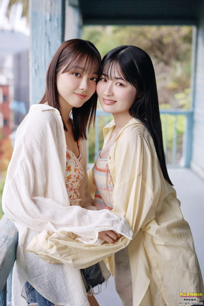 Miss Magazine 2025 winners Kokoro Haru (17) and Ori Egushita (19) appeared together, showing off their close friendship in bikini gravure lol 5th image