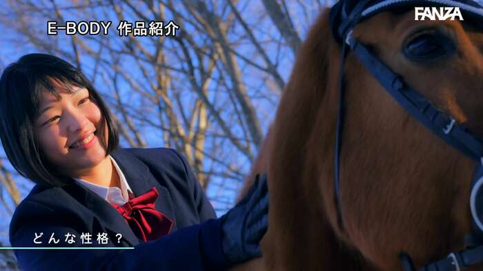 Hinako Higashimine (22), with H-cup breasts and a curvy body, makes her AV debut with a sturdy butt trained by horseback riding, tightening her www 9th image