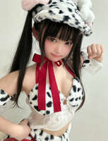 Erotic images of cute, baby-faced, thick-haired cosplay girls