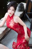 In-app purchase without watermark Yang Chen Chen Yome - Xiuren model Red Qipao Part 01 (56P)