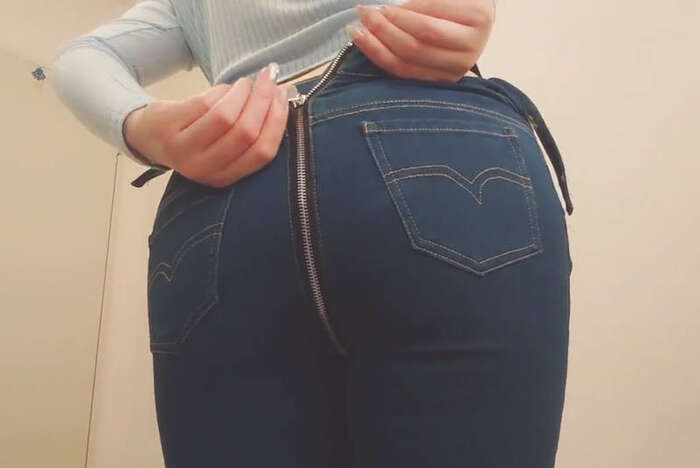Erotic images showing your butt exposed with a back zipper 12th image
