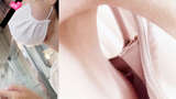 [eros2962 Nipple Peek] A translucent beautiful girl gets photographed from the sleeveless side showing her braless breasts and her deliciously erect, energetic nipples