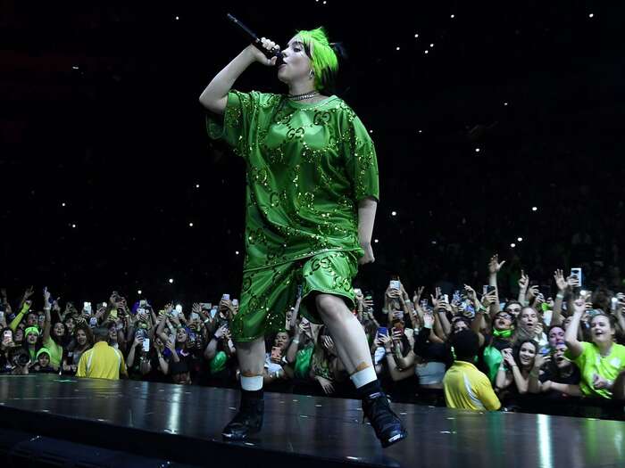 [Image] Billie Eilish (24) sparks controversy at a live show wearing a sexy outfit 6th image