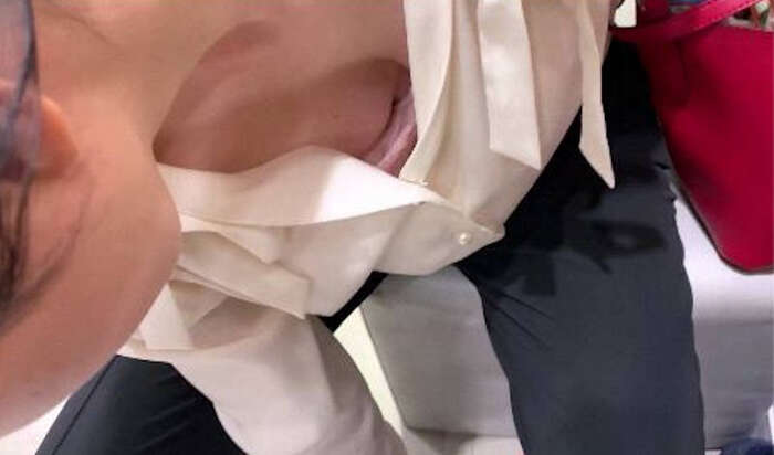 She's showing off her chest! Erotic images 19th image