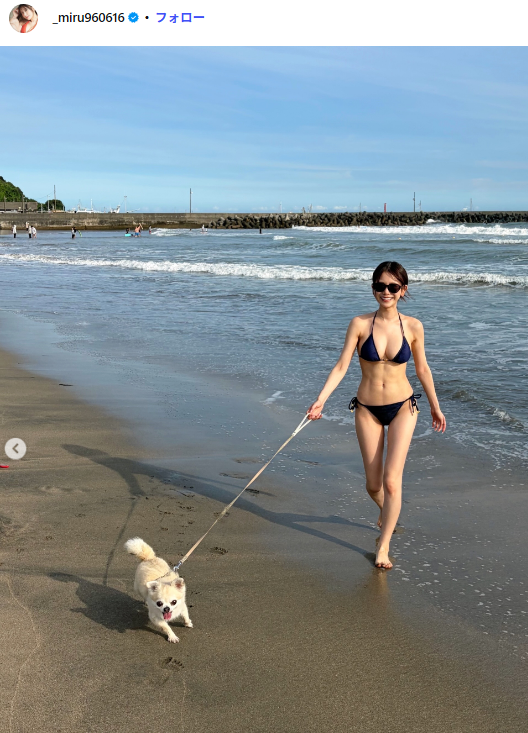 [Image] The No.1 body in the gravure idol world's private beach bikini is insane lol Kurumi Natori's astonishing figure is a huge buzz!! 5th image