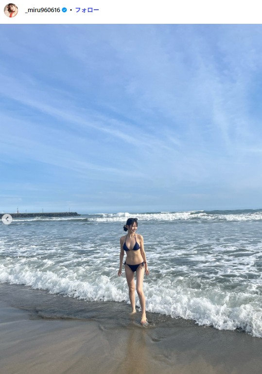 [Image] The No.1 body in the gravure idol world's private beach bikini is insane lol Kurumi Natori's astonishing figure is a huge buzz!! 9th image