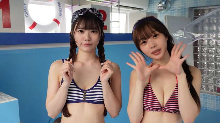 【画像】アイドル界で最注目の新星、初水着グラビアデビューwwww「SEKAIE」立華みくる＆齋藤なな、ヤンマガでエッチなビキニショット解禁！！！ 10th image