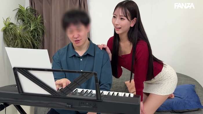 Female piano teacher Sumire touches students' nipples during lessons 9th image