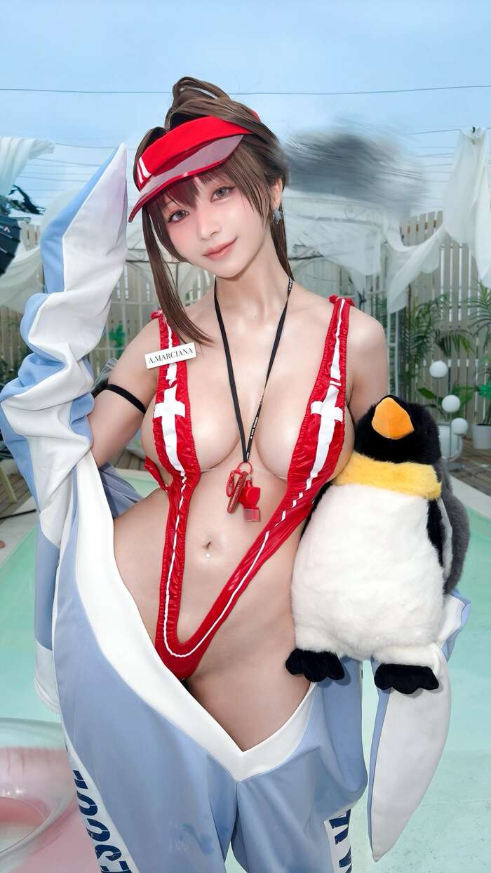'NIKKE' Swimsuit Marchana C108 Images of a Busty Cosplayer Trending at Comiket and Taiwan FF 12th image